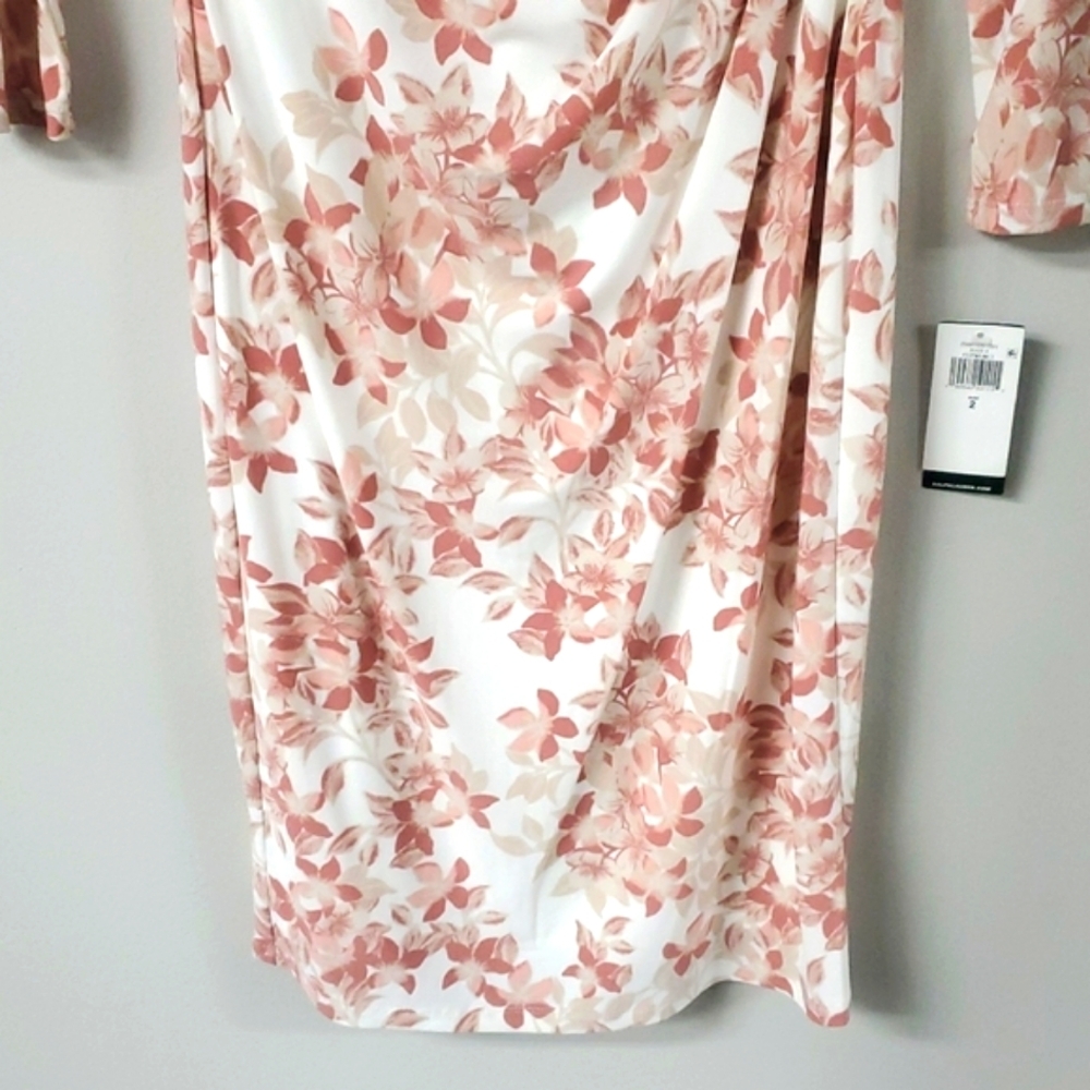 Lauren Ralph Lauren Floral Wrap Dress - Pink and White - Picture 4 of 8